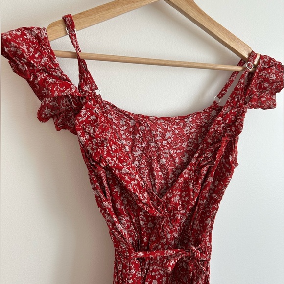 Red floral dress - Picture 3 of 5